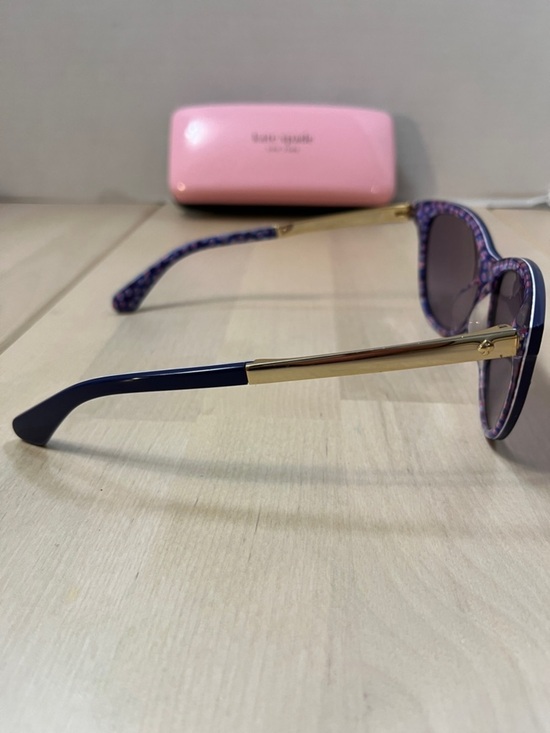 Kate Spade Jizelle Bluish Purple w/ Gold Trim Sunglasses & Case Women’s Small main image 16